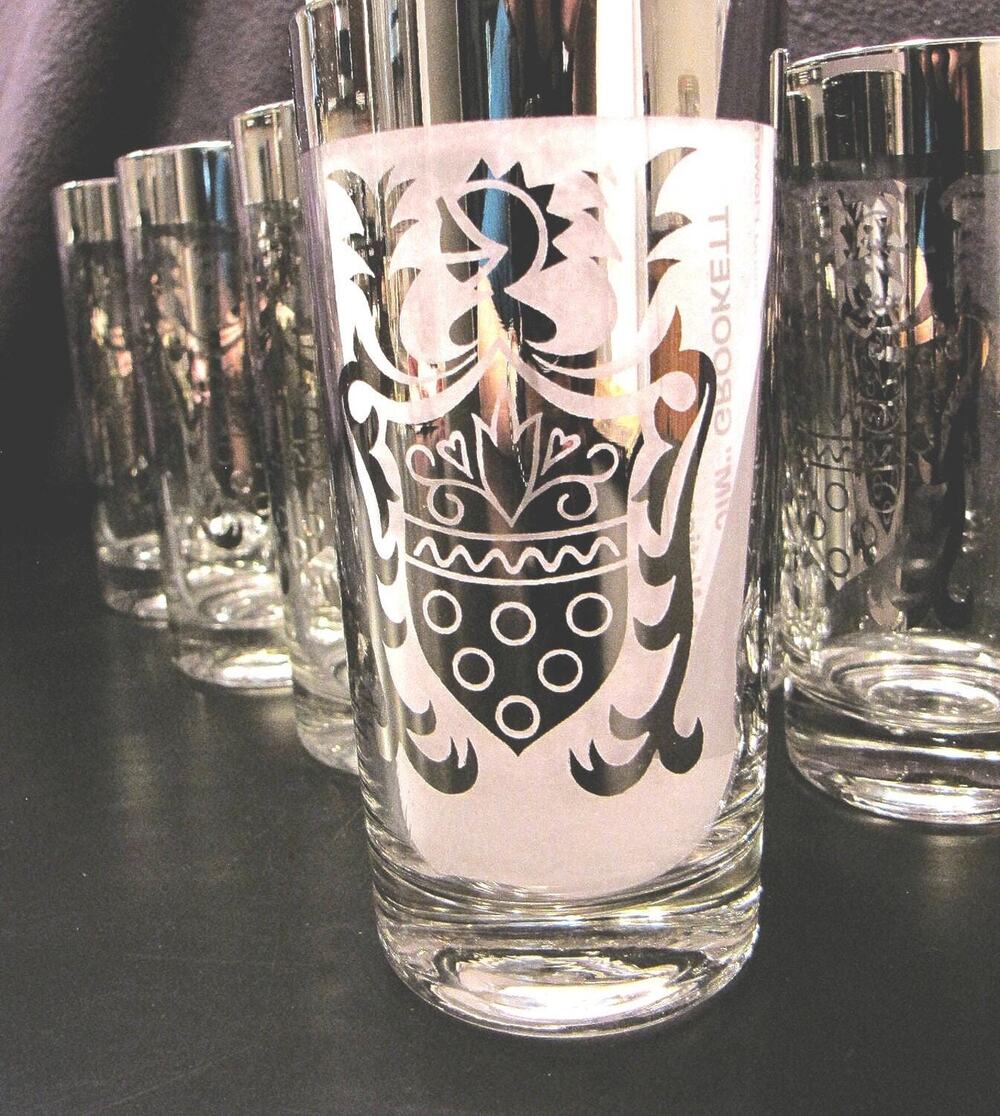 Kimiko Guardian, Mad Men Style Glasses, Set of 8